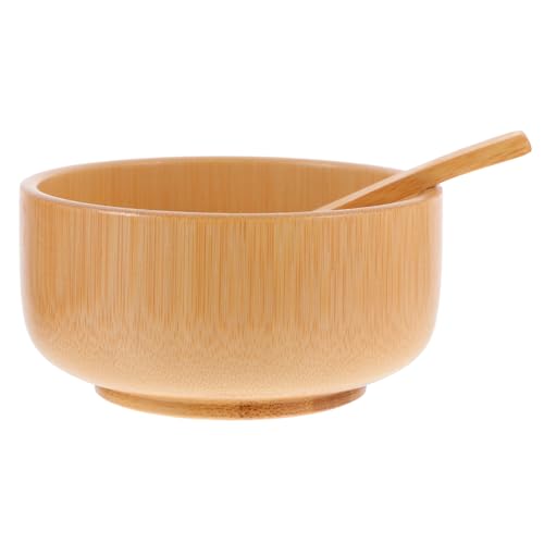 minkissy Facial Mask Mixing Bowl Set Bamboo Mask Brush Skincare Spoon Wood Bowl Beauty Salon Tool
