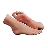 Maniquí Dedos De Los Pies Delgados Modelo De Pie, Pies Griegos Calcetines De Zapatos for Arte Exhibición De Uñas Falsas Tarsel Silicona Fetiche De Pie Femenino 3901(Skin Toes No Bone,Left foot)