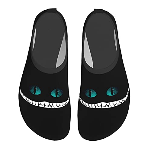 Big Face Cheshire Cat Water Shoes for Womens Mens Unsiex Outdoor Wading Shoes Black