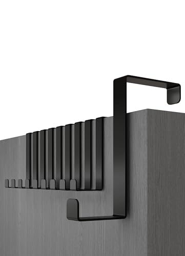 SET GRANDI ATTACCAPANNI DA PORTA - I 10 ganci per porta universali senza foratura si utilizzano come organizer salvaspazio ovunque sia necessario.