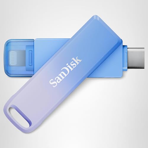 SANDISK 128GB Creator Phone Drive - for iPhone, iPad, Laptop & Mac - Includes USB Type-C and Lightning Connectors - Automatic Backup, 3 Months of Adobe Lightroom Included- SDIXD0N-128G-GN6TP