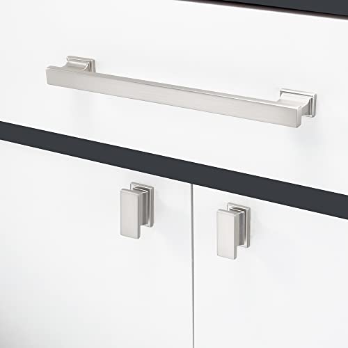 COTYKILEY 10 Pack 7.5 Inch(192mm) Brushed Satin Nickel Cabinet Handles Kitchen Cabinet Pulls Cabinet Door Handles Kitchen Cabinet Hardware by COTYKILEY - Used condition - Image 3