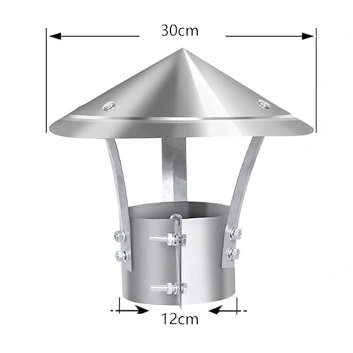 Generic Tampa superior da chaminé do cone de aço inoxidável guarda de combustão à prova de intempéri