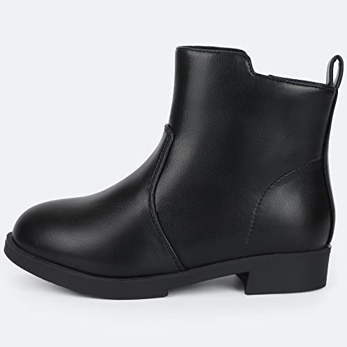 PANDANINJIA Girls Boots Kids Dress Short Ankle Booties Rhinestone Bowknot Zipper Shoes for Toddler Little Kids3