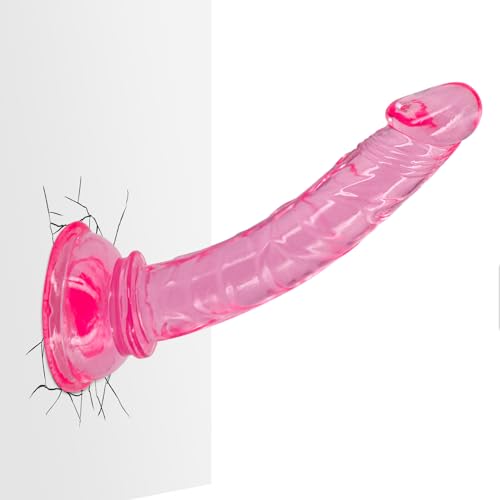 5.7 inch Realistic Silicone Dick Thrusting Wand Adult Toy for Women Thrusting Stimulation with Strong Suction Cup 4X12