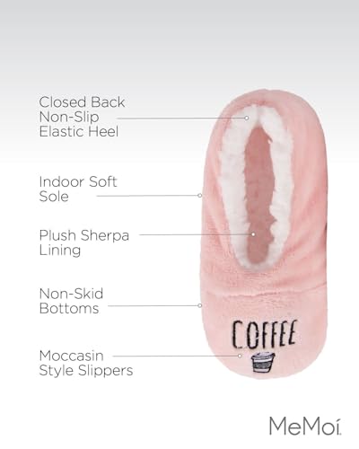 MeMoi Women's Coffee & Vodka Sherpa Lined Slippers3