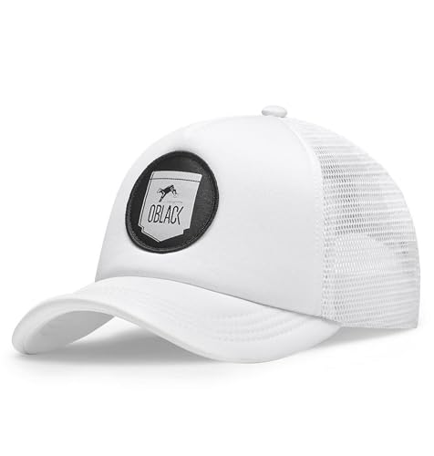 Oblack Jungen Trucker Cap Classic Kids Baseballkappe, Total White,...