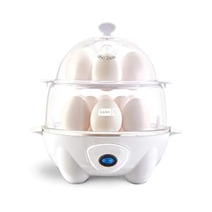 DASH-Deluxe-Rapid-Egg-Cooker-for-Hard-Boiled-Poached-Scrambled-Eggs-Omelets-Steamed-Vegetables-Dumplings-More-12-capacity-with-Auto-Shut-Off-Feature-White