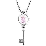 Material: Metal Hoja de loto flor de loto raiz de loto peces agua Colgante Collar Vintage Llavero Plata Joyas
