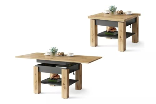All4All Multifunktionaler Couchtisch Claris - Wohnzimmertisch Kaffeetisch...