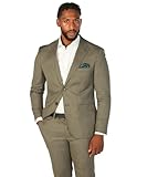 SIRRI Hochwertiger, maßgeschneiderter, Zweiteiliger Anzug mit Karomuster für Herren, für Hochzeiten, geschäftliche Anlässe und besondere Anlässe Brust 50R-Taille 34R
