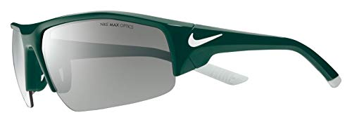 Nike Men's Skylon Ace Xv Rectangular Sunglasses, Oregon Green/Grey Lens, 75 mm