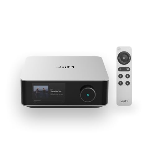 Image of WiiM Amp Ultra with Voice Remote 2 | 100W Streaming Amplifier with Premium ESS ES9039Q2M DAC & Dual TI TPA3255 Amps | Built-in RoomFit EQ & Touchscreen | HDMI ARC, Optical, RCA Inputs | Silver