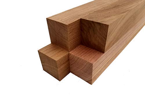 Barrington Hardwoods Black Walnut Turning Blank Squares - 1.5" x 1.5" (4 Pcs) (1.5" x 1.5" x 18")