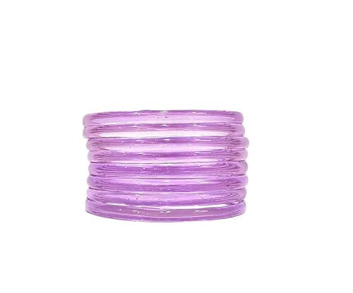 Image of Colorful Jelly Bangles Set of 8 - Transparent Candy Color Stackable Bracelets, Lightweight Fashion Accessories for Women & Girls