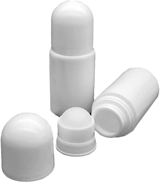 Gowxs 2 Pcs White Empty Refillable Roll On Bottles Roller Cosmetic Container,Roller Bottles,Beauty and Personal Care,Refillable Containers,Easy to Use and Store Small in Size (30ml) - Image 2