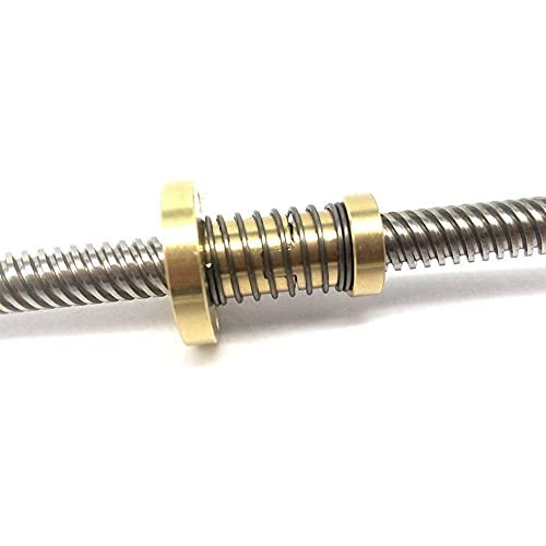 Lysee 3D Printer Parts & Accessories - Elimination Gap Thrseaded Rod Lead Screw Spring Loaded 3D Printer Parts DIY Motor T8 Anti Backlash Brass Nut - (Color: Lead 8mm)