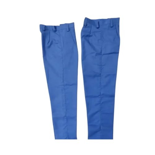 Image of White Cotton Trousers for Kids, Regular Fit