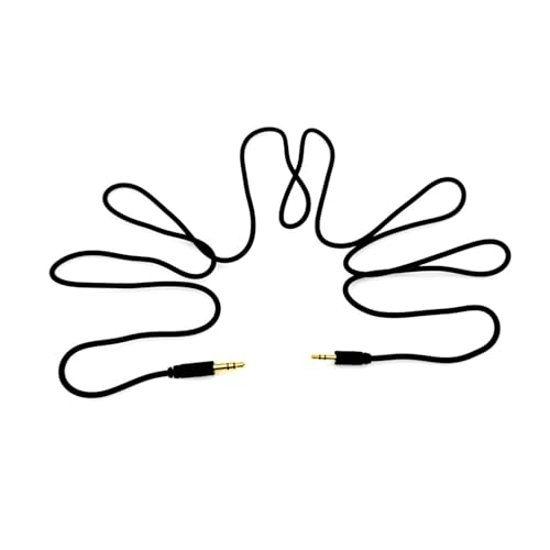 JZK 1.5M Câble auxiliaire 2.5 mm à 3.5 mm, câble jack stéréo plaqué or, rallonge audio de remplacement pour casque, pour Bose QC 35 / QC35 II / QC25 /...