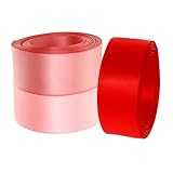 YOSADIER 3ロール ダブルフェイスポリエステルサテンリボン巻 耐久性高く裁縫 ラッピング用 包装やデコレーションに