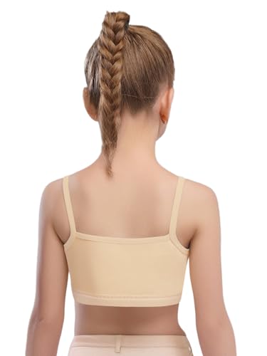 JEATHA Girls Training Bras Sports Spaghetti Strap Bras Solid Color Comfy Camisole Casual Cami Underwear3