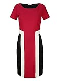 alba moda kleider Modisches Colour-Blocking Alba Moda Damen Kleid Rot 38 Viskose
