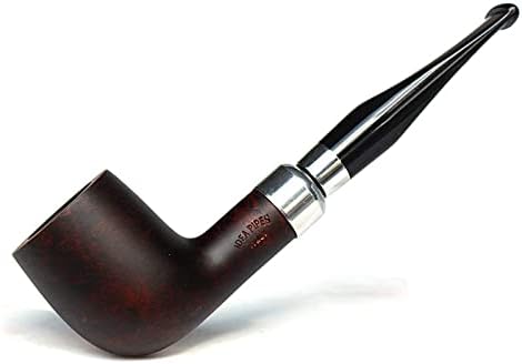 Wood Tobacco Briar Pipe Smooth Finised Army Type Oliva Seri Straight Billiard Shape 9mm Filter… (Dark Brow)