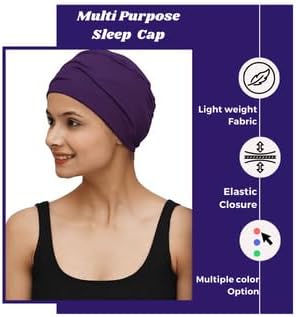Chemo Hats Solid Sleep Cap Women's Bamboo Soft Headwear Cancer Cap Chemo Headwear Women - Image 6