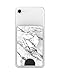 PopSockets Minimalist Slim Phone Wallet, Phone Card Holder, Wireless Charging Compatible, Wallet Without Grip Compatible with MagSafe- WT Marble