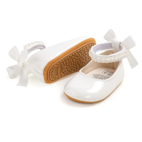 QWZban Baby Girls Mary Jane Flats Non Slip Soft Sole Newborn Infant Toddler First Walkers Party...