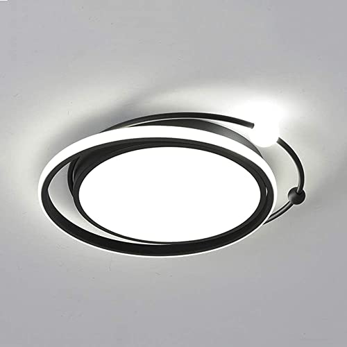 Plafonnier LED cuisine ronde luminaire noir lustre chambre