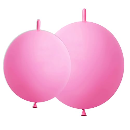 Image of Pink Link Balloons 6 Inch 12 Inch 120 Pcs Latex Linking Balloons for Birthday Wedding Party Festival Decorations