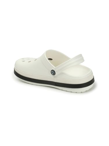 Image of Carlton London Men's Perforated Two-Tone Slip-On Clogs - Lightweight, Breathable, & Waterproof Comfort Footwear for Men | Anti-Slip EVA Rubber Clogs with Backstrap for Indoor, Outdoor, & Beach Wear