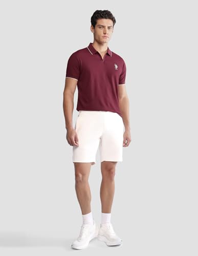 Image of U.S. Polo ASSN. Solid Active Wear Polo T Shirts for Men - Regular Fit, Breathable Half Sleeves Mens Tshirt