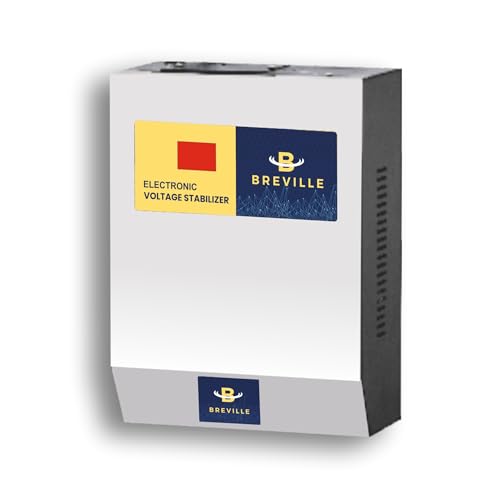 Image of Breville AC Double Booster Voltage Stabilizer for 1.5 Ton Inverter & Non-Inverter AC | 4kVA Capacity | Working Range 90V-285V | High & Low Voltage Cut-Off | 3 Year Warranty (SS Body)