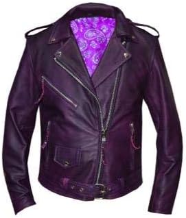 Ladies Purple Lambskin Jacket,PUR,3XL, Black, Small