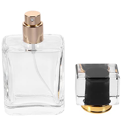 Lurrose 50ml Lege Vierkante Glazen Parfum Fles Fijne Mist Parfum Fles voor Thuis Reizen - Image 4