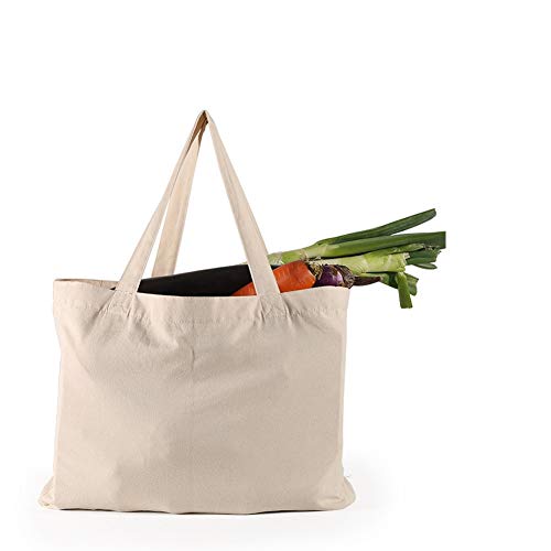 Kitabetty Sacs À Provisions, Sac D'épaule De Fruit De Coton avec Le Sac Fourre-Tout À Légumes Et À Légumes De Compartiment pour Le Supermarché De Stockage De Pain, 40 × 18 × 30cm Cover