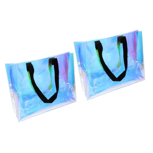 Bolso tote de PVC holográfico para playa y moda urbana con almacenamiento diario