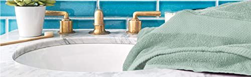 Glamburg Premium Cotton 4 Pack Bath Towel Set - 100% Pure Cotton - 4 Bath Towels 27X54 - Ideal For Everyday Use - Ultra Soft & Highly Absorbent - Sea Green #TOP3