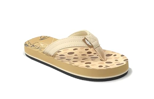 Image of REDVOLUTION Girls Classic Braided Accented Beach Sandals Casual Flip Flop Surfer Girl