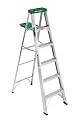 Werner 356 stepladders, 6-Foot, Silver/Green, No Size, No Color