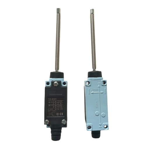 Generic 锌合金 2Pcs Tz-9101 Momentary Limit Switch Travel Switch Flexible Coil Spring Rod Momentary Limit Switch Switch Nc-No Cnc Mill Laser Plasma Router thumb #1
