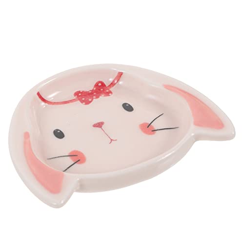 Cabilock Plato De Salsa De Conejo Inmersión De Conejito Tazón De Gato Estera Platos De Salsa Para Mojar Bol Plato De Salsa De Soja Película Plato Para Mojar Salsa Interactivo Bufé Cerámica