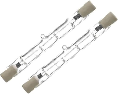 ECO Halogen 230W R7s Linear Light Bulbs (300W Equivalent) – Pack of 2 | 118mm Double Ended Floodlight Bulb | 230V Dimmable Warm White | Energy Class G Replacement for Security Light