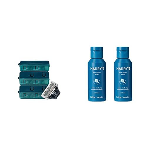 Harry's Razor Blades Refills - Razors for Men - 10 count & Post Shave - Post Shave Balm for Men - 3.4 Fl Oz (Pack of 2) (packaging may vary) - image 1