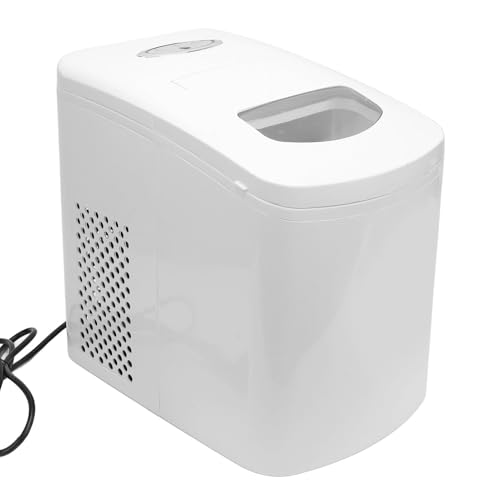 Small Ice Maker, Portable Countertop Ice Machine, Round Ice Maker Machine, Full Automatic, Space Saving, for Home, Kitchen, Bar, Party, etc (US Plug)