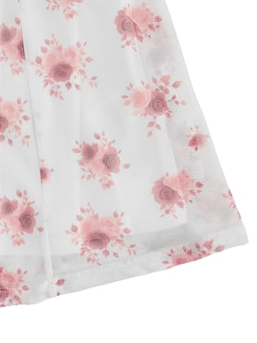 Image of Verdusa Women's Fairycore Floral Print Off The Shoulder Mesh Mini Dress Bow Backless Holiday Cami Dress