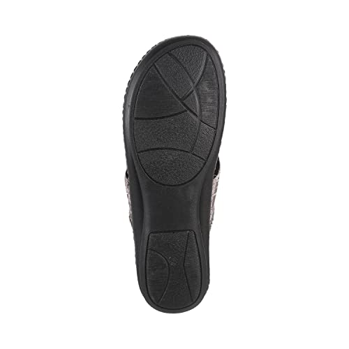 Image of Metro Women's Suede Faux Leather Comfort Slip-on Fashion Sandals