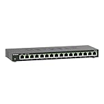 NETGEAR (GS316) Switch Non manageable Gigabit Ethernet 16 Ports RJ45 - Positionnement sur Un Bureau ou au Mur, Fonctionnement Silencieux